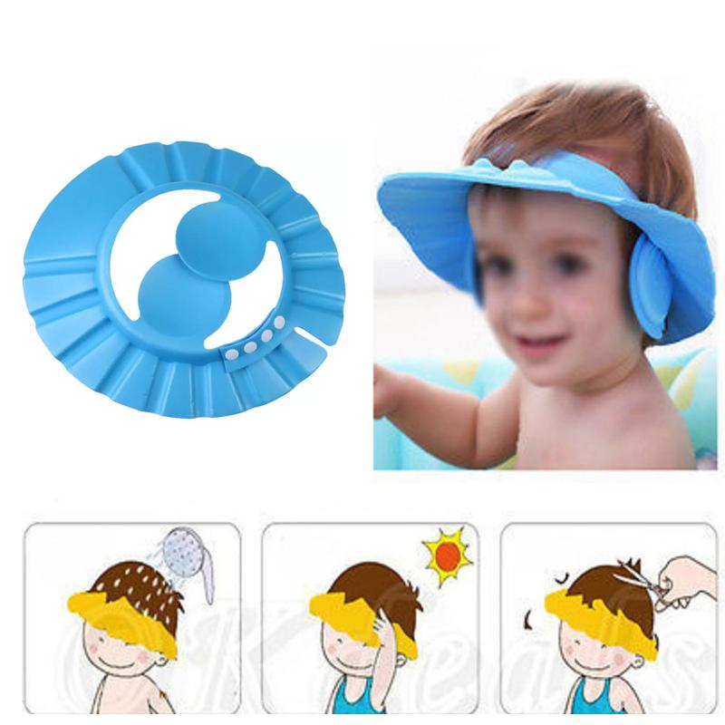 Soft and adjustable shower cap for baby’s safety. Soft and adjustable shower cap for baby’s safety.